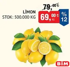 LİMON KG fiyat ve kampanya bilgisi